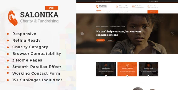 Salonika - Responsive HTML Template for Charity & Fund Raising