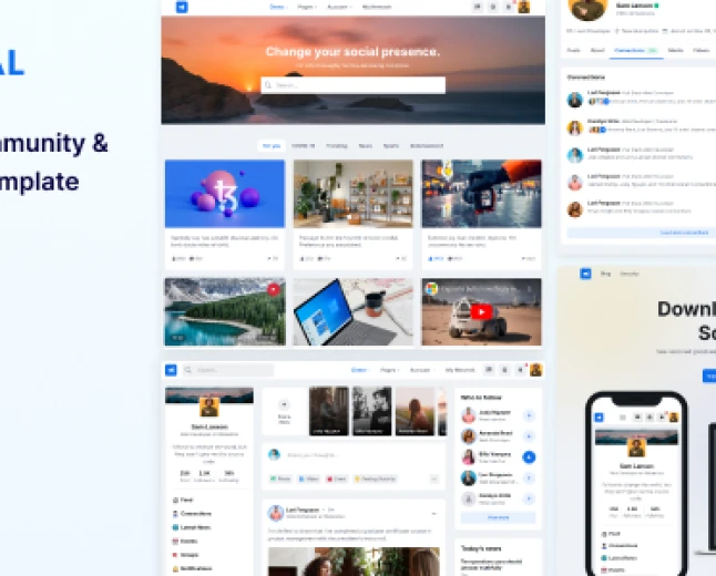 Social - Network & Community PHP Template